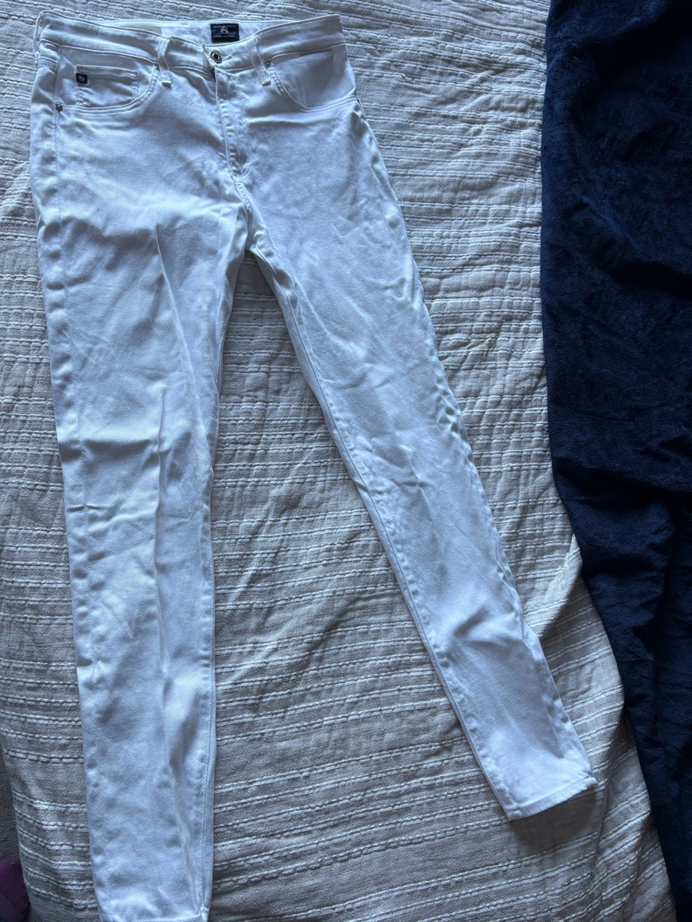 AG Adriano Goldschmied White Skinny High Rise Jeans